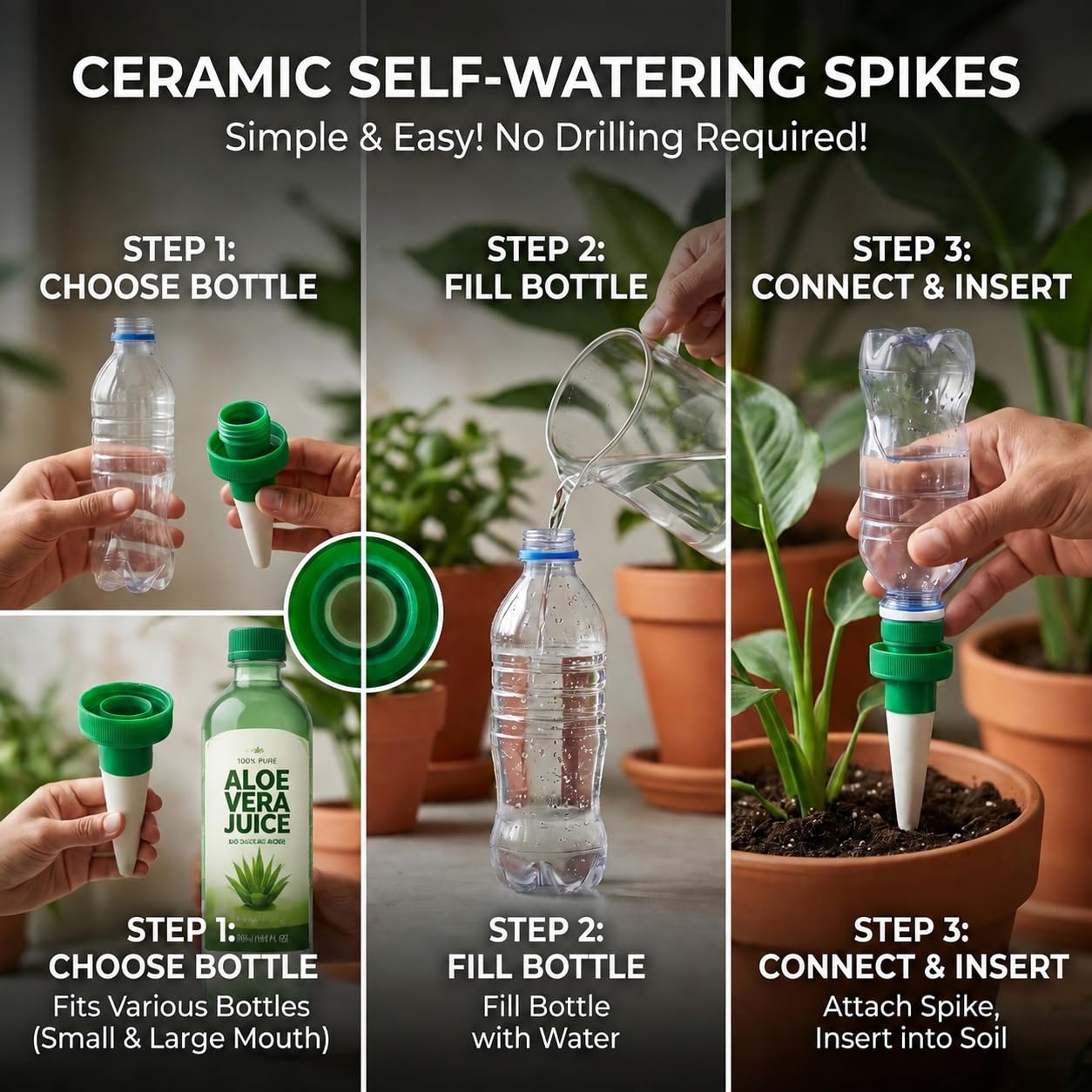 Terracotta Watering Spikes for - đánh giá và giá Automatic Plant Waterer