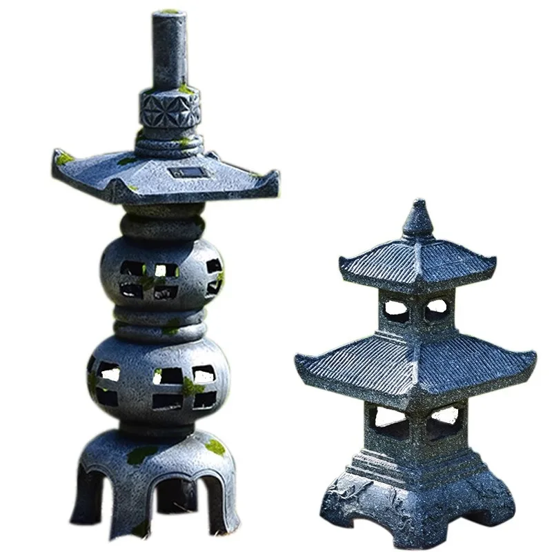 Retro solar garden stone tower - đánh giá và giá Gardening Hand Tools Japanese